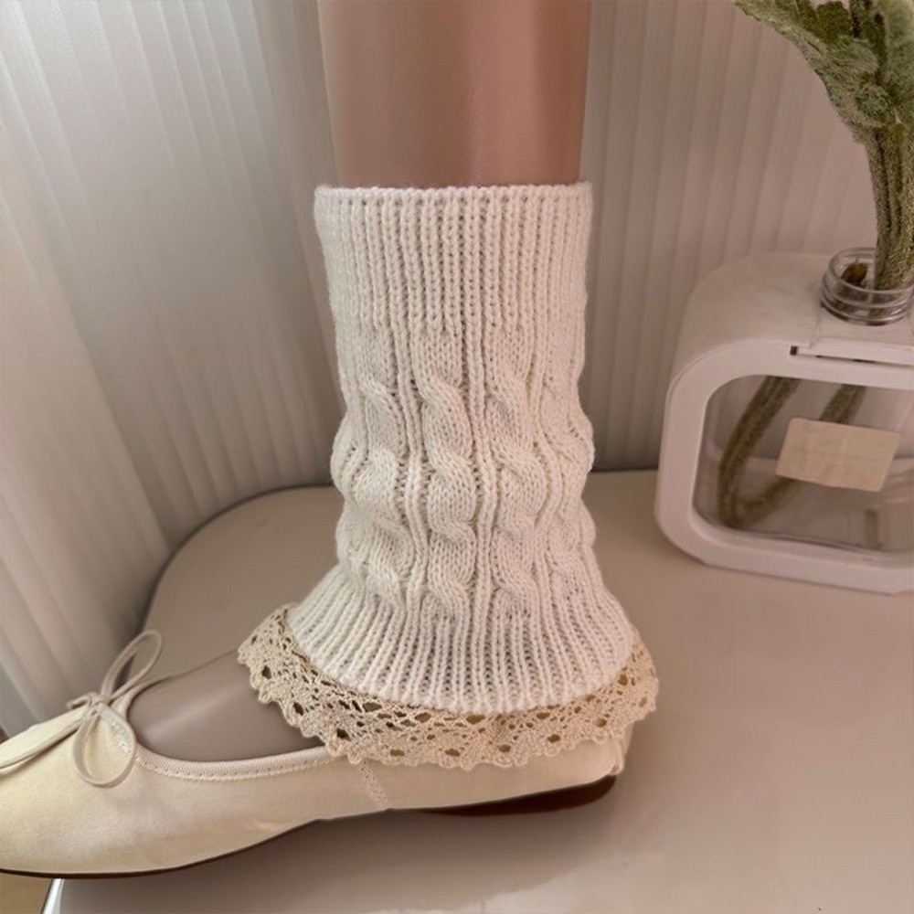 Vintage Lace Ruffle Hem Knit L - đánh giá và giá Boot Sock Slouchy
