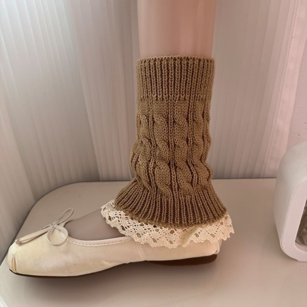Vintage Lace Ruffle Hem Knit L - đánh giá và giá Boot Sock Slouchy