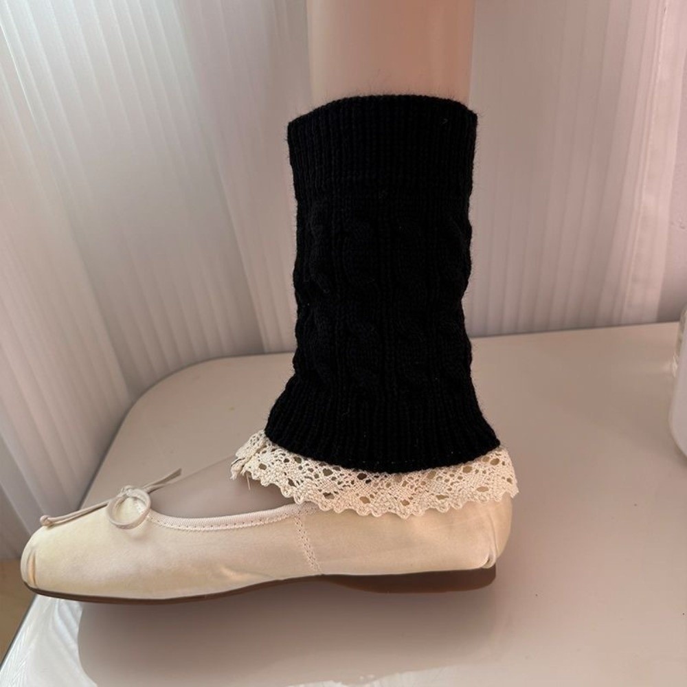Vintage Lace Ruffle Hem Knit L - đánh giá và giá Boot Sock Slouchy