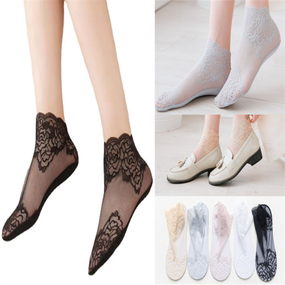 woman Lace rose thin socks Loa - đánh giá và giá Invisibility Sock Loafer