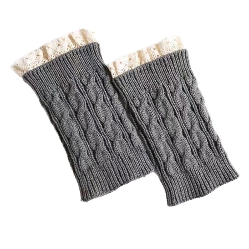 Vintage Lace Ruffle Hem Knit L - đánh giá và giá Boot Sock Slouchy